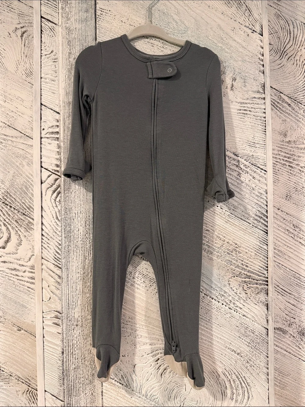 Target Grey Footed Baby One-Piece Zipper Sleepwear